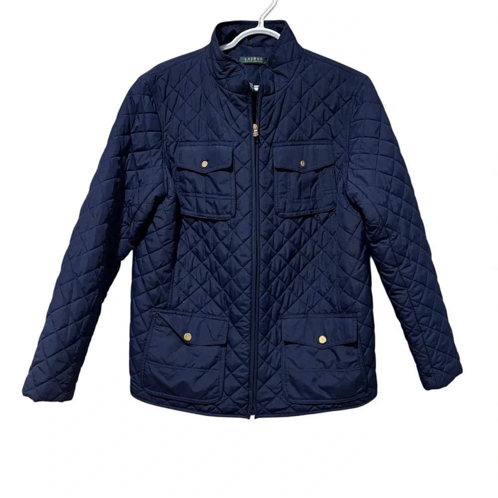 Ralph Lauren Women’s Quilted Barn Jacket in Navy size 1X - Picture 1 of 9
